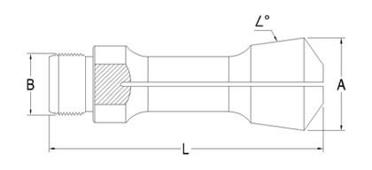 1/2'' Turning Collet Round Bore Dia 8 mm